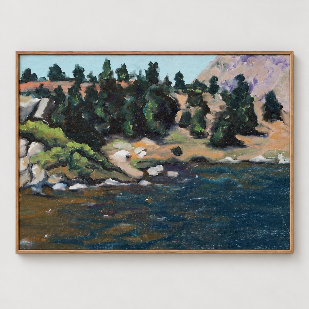 Nature's Gift by Fiamma Franchetti Bond, framed and hung on a pale wall