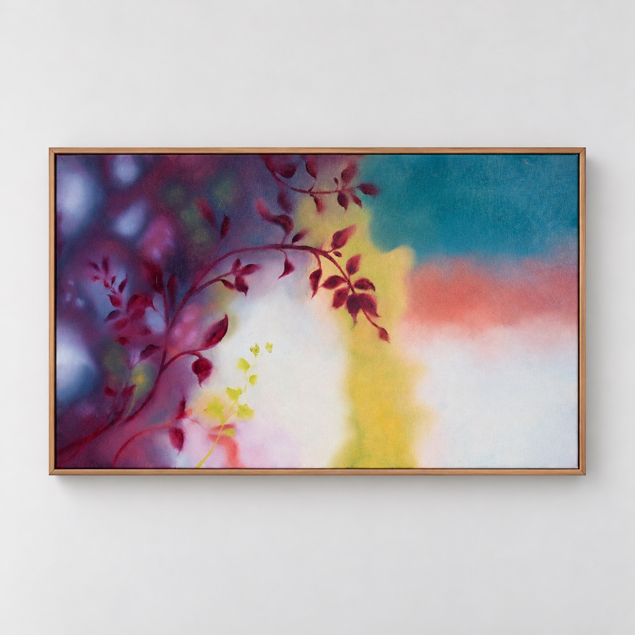 Twilight Vine by Fiamma Franchetti Bond, framed and hung on a pale wall